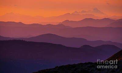 Donut Heaven - Sunset Layers to Mount Baker by Mike Reid
