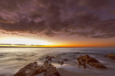Beach Photo Rights Managed Images - Sunset over Gold Coast from Coolangatta Beach Royalty-Free Image by Dr K X Xhori