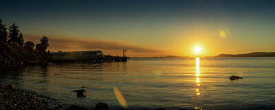 1-war Is Hell - Sunset over Puget Sound by Cindy Shebley