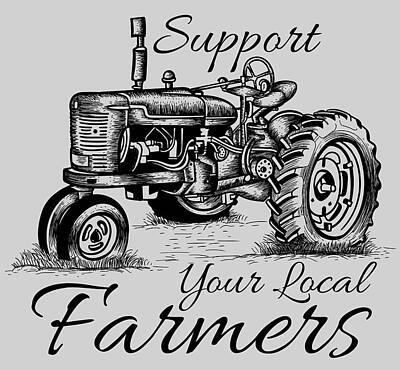 Christmas Wreaths - Support Your Local Farmers Go To Farmers Market Funny by Tony Rubino