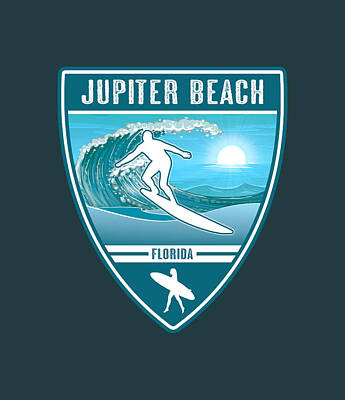 Beach Digital Art - Surf Jupiter Beach Florida by Jared Davies