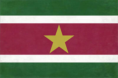 Uncle Sam Posters Rights Managed Images - Suriname Flag Royalty-Free Image by Leslie Montgomery