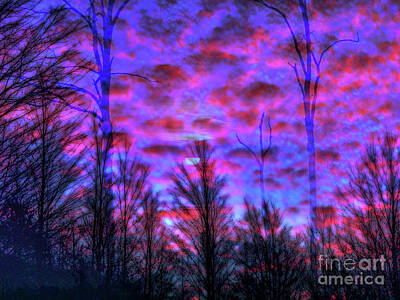 Surrealism Photo Royalty Free Images - Surreal Sunset Royalty-Free Image by AnnMarie Parson-McNamara
