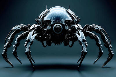 Street Posters Royalty Free Images - Surveillance Mech Royalty-Free Image by Tricky Woo