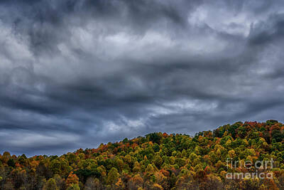 Mountain Photos - Swirling Autumn Storm Clouds by Thomas R Fletcher