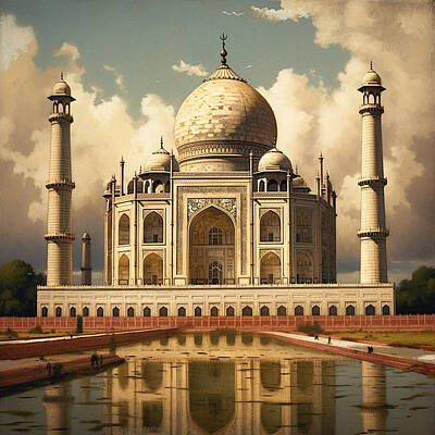 Pittsburgh According To Ron Magnes - Taj  Mahal  India  Mausoleum  Taj  Mahal  India  by Asar Studios by Celestial Images