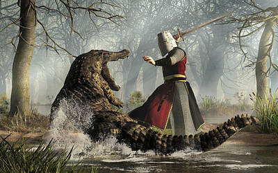 Reptiles Digital Art - Tales of Dragons by Daniel Eskridge