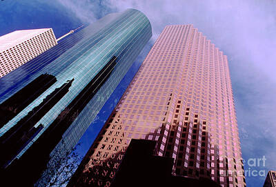 Abstract Skyline Photos - Tall Downtown Buildings in Houston by Wernher Krutein
