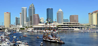 Olympic Sports - Tampa panoramic Gasparilla work A by David Lee Thompson