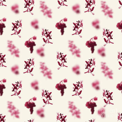 Multichromatic Abstracts -  Tangier Pea Flower Botanical Seamless Pattern in Viva Magenta n.0653 by Holy Rock Design