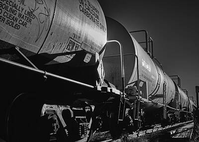 Abstract Landscape Photos - Tanker Cars by Bob Orsillo