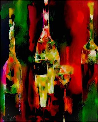 Wine Digital Art - Taste Of Wine Trio II by Lisa Kaiser