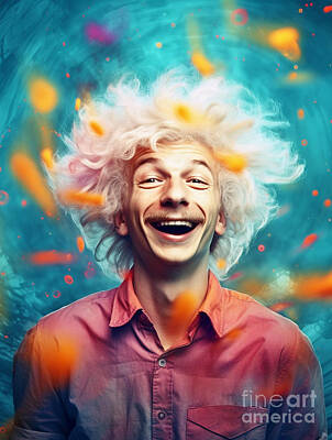 Royalty-Free and Rights-Managed Images - Teen  einstein  happy  and  smiling  Surreal  Cinemat  by Asar Studios by Celestial Images