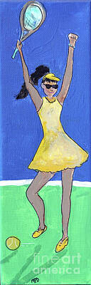 Sports Painting Rights Managed Images - Tennis Doll- Winner Royalty-Free Image by Patty Donoghue