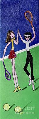 Sports Painting Rights Managed Images - Tennis Dolls -3 Royalty-Free Image by Patty Donoghue