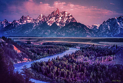 Colorful Fish Xrays - Teton Mountains 1983 by Mike Penney