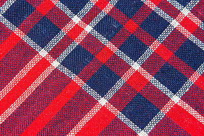 Royalty-Free and Rights-Managed Images - Texture of red and blue a checkered woolen fabric by Julien