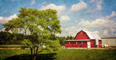 Golfing Rights Managed Images - Textured Rural Farm Ohio Royalty-Free Image by Dan Sproul