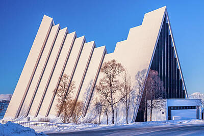 Travel Luggage - The Arctic Cathedral in Tromso by John Frid