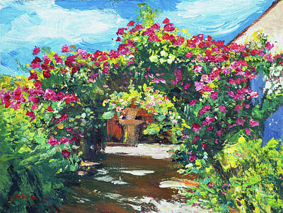 Landscapes Paintings - The Blooming Arch by David Lloyd Glover