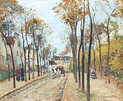 Game Of Chess - The Boulevard des Fosses Pontoise 1872  by Camille Pissarro 1830  1903 by Artistic Rifki