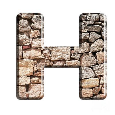 Textured Letters - The Capital Letter H l by Humorous Quotes