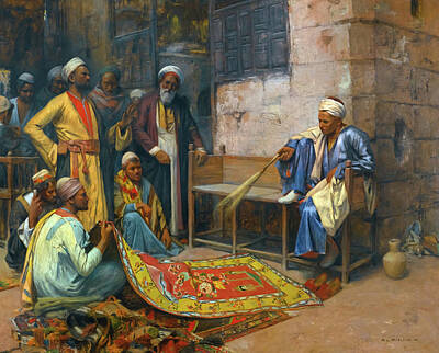 Royalty-Free and Rights-Managed Images - The carpet seller by Alfons Leopold Mielich