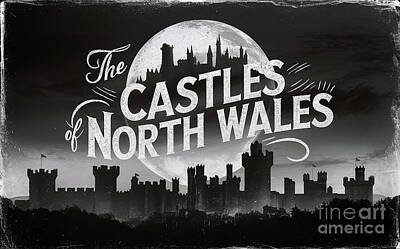 Fantasy Royalty-Free and Rights-Managed Images - The Castles Of North Wales Skyline Travel City in England by Cortez Schinner