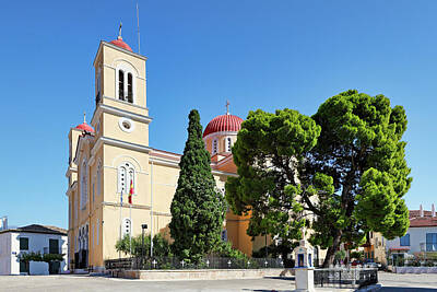 Patriotic Signs - The church Agios Nikolaos of Galaxidi, Greece by Constantinos Iliopoulos