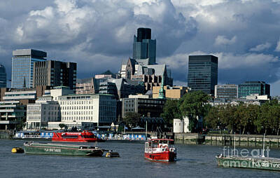 London Skyline Rights Managed Images - The City of London Skyline in the 1990s Royalty-Free Image by Michael Walters