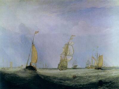Eric Fan Whimsical Illustrations - The City of Utrecht 64 Going to Sea 1832 by JMW Turner 1775 1851 by Artistic Rifki