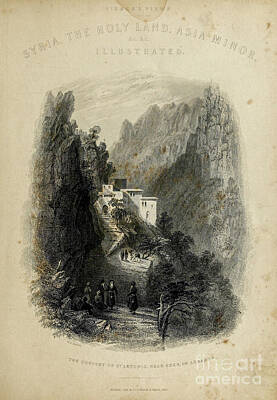 Champagne Corks - The convent of St. Antonio, Lebanon t1 by Historic illustrations