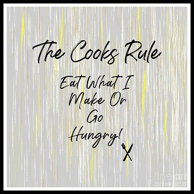 Food And Beverage Mixed Media Rights Managed Images - The Cooks Rule Royalty-Free Image by Tina LeCour