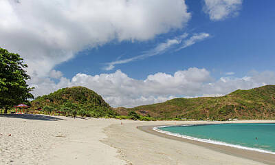 The Cactus Collection - The crescent shaped beach at Mawun Bay, Lombok, Indonesia by Snap-T Photography