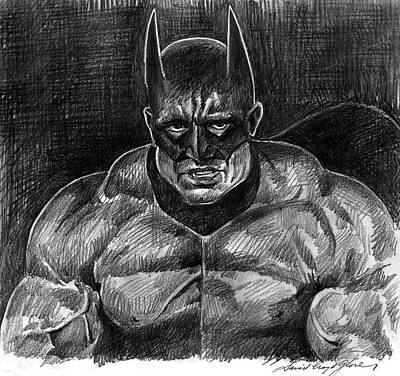 Comics Drawings - The Dark Knight by David Lloyd Glover