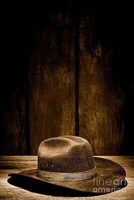 Landmarks Royalty-Free and Rights-Managed Images - The Dirty Brown Hat - Sepia by American West Legend