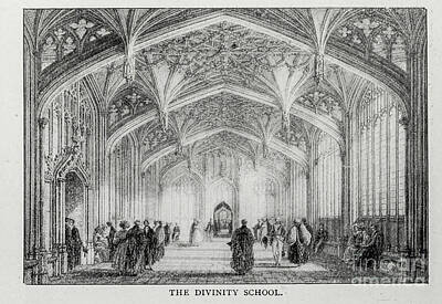 City Scenes Photos - The Divinity School ac4 by Historic Illustrations