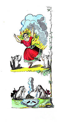 Comics Drawings - The Dreadful Story about Harriet and the Matches m1 by Historic Illustrations