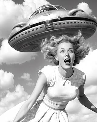 Science Fiction Digital Art - The Fabled 1956 UFO Encounter by Dennis Kirby