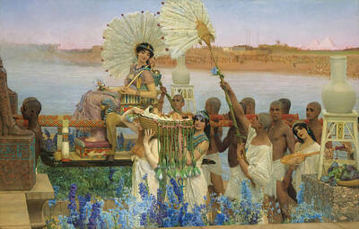 Musicians Paintings - The Finding of Moses by Lawrence Alm Tadema