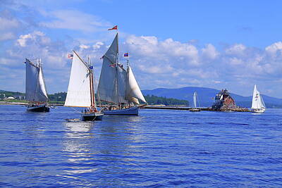 Beach Royalty-Free and Rights-Managed Images - The Great Schooner Race of 2013 by Doug Mills