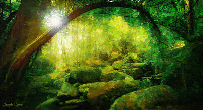 Celebrity Watercolors - The Green Forest - PA2 by Leonardo Digenio