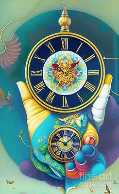 Abstract Animalia Royalty Free Images - The Hand of Time Royalty-Free Image by Jimi Bush