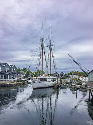 Minimalist Superheroes - The Harbor in Camden, Maine by Thomas Patrick Kennedy
