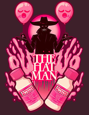 Drawings Rights Managed Images - The Hat Man Royalty-Free Image by Ludwig Van Bacon