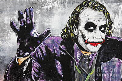 Lamborghini Cars - The Joker Face Painting by Kathleen Artist PRO