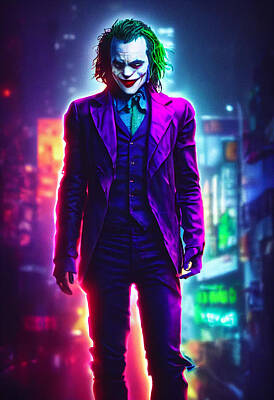 Actors Paintings - The Joker - Heath Ledger by Hugo Keller