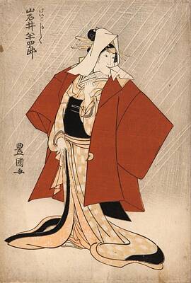 Temples - The kabuki actor Iwai Hanshiro V as the entertainer geiko Kashiku 1808 Utagawa Toyokuni I by Utagawa Toyokuni
