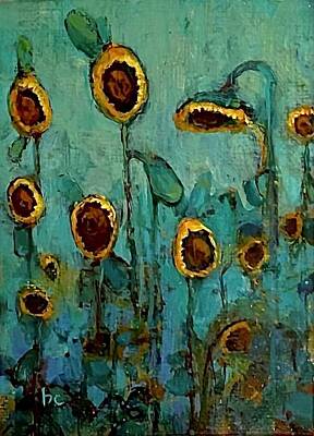 Sunflowers Paintings - The Last Of Summer by Beth Capogrossi
