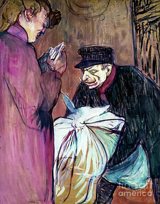 Whats Your Sign - The Laundryman by Henri de Toulouse-Lautrec 1894 by Henri de Toulouse-Lautrec
